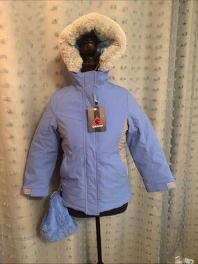 Gerry Weber Light Blue Padded Jacket with Pastel Floral Lining